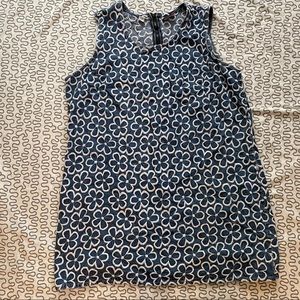 VINTAGE mod daisy embroidered plussize shift dress